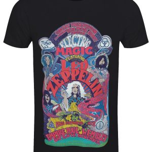 Led Zeppelin – Full Colour Electric Magic Men’s Black T-Shirt