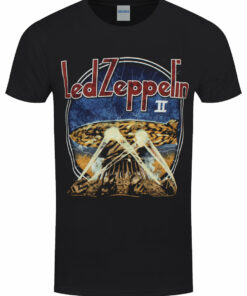 Led Zeppelin LZII Searchlights Mens Black T Shirt 1