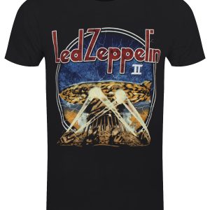 Led Zeppelin LZII Searchlights Men’s Black T-Shirt