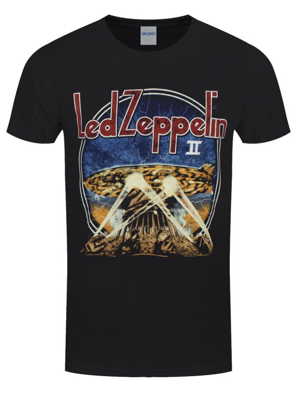 Led Zeppelin LZII Searchlights Men’s Black T-Shirt