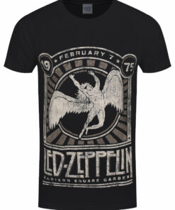 Led Zeppelin Madison Square Garden 1975 Mens Black T Shirt 1