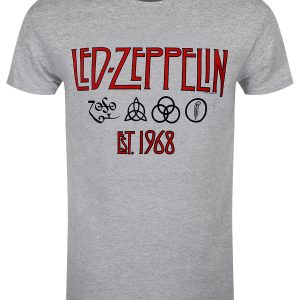 Led Zeppelin Symbols Est 68 Men’s Sports Grey T-Shirt