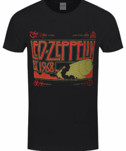 Led Zeppelin Zeppelin Smoke Mens Black T Shirt 1