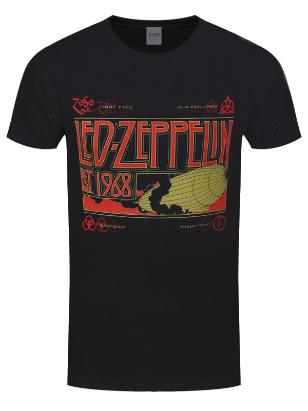 Led Zeppelin Zeppelin & Smoke Men’s Black T-Shirt