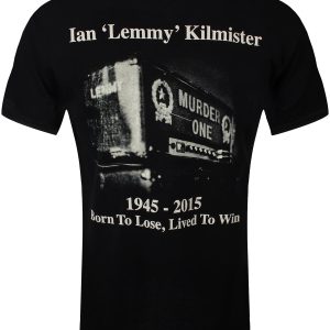 Lemmy Lived To Win Mens Black T Shirt 2