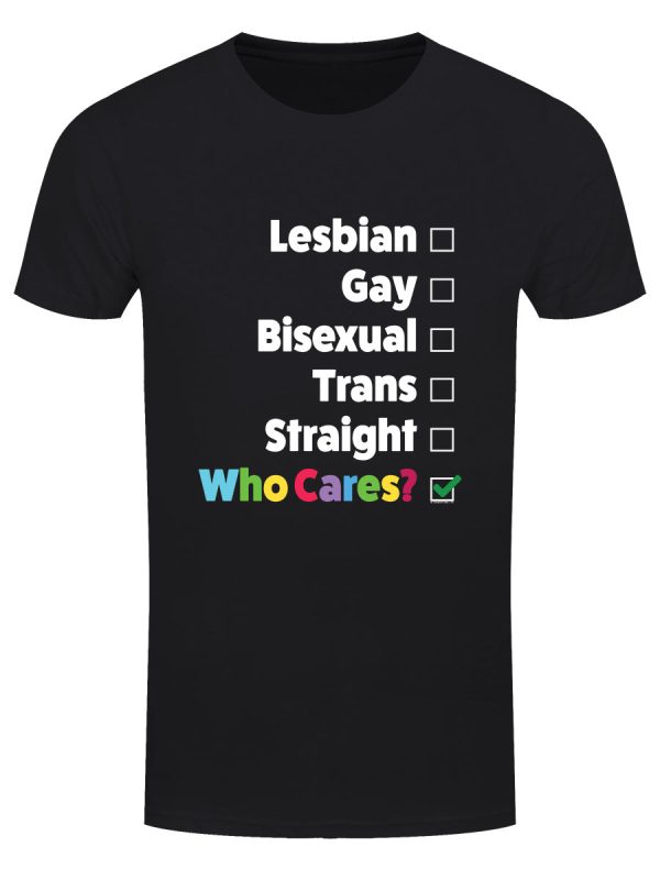 Lesbian, Gay… Who Cares Men’s Black T-Shirt