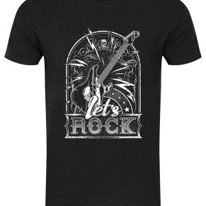 Let’s Rock Men’s Heather Black Denim T-Shirt