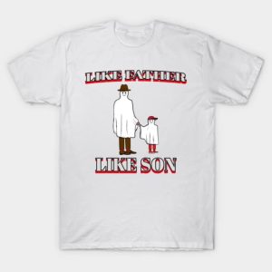 Like Father like Son Funny Ghost Halloween 2023 T-Shirt