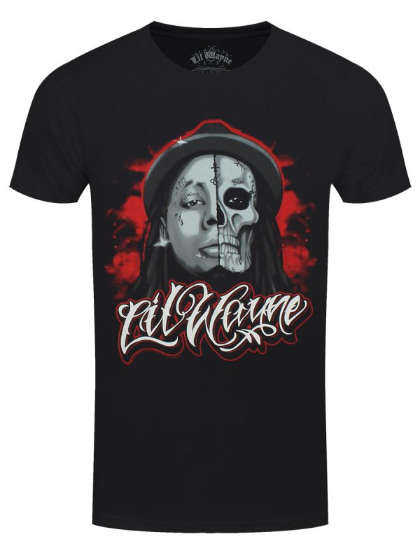 Lil Wayne Skull Sketch Men’s Black T-Shirt