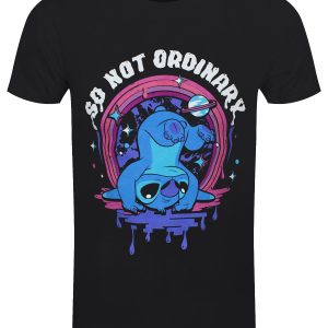 Lilo Stitch Not Ordinary Mens Black T Shirt 1