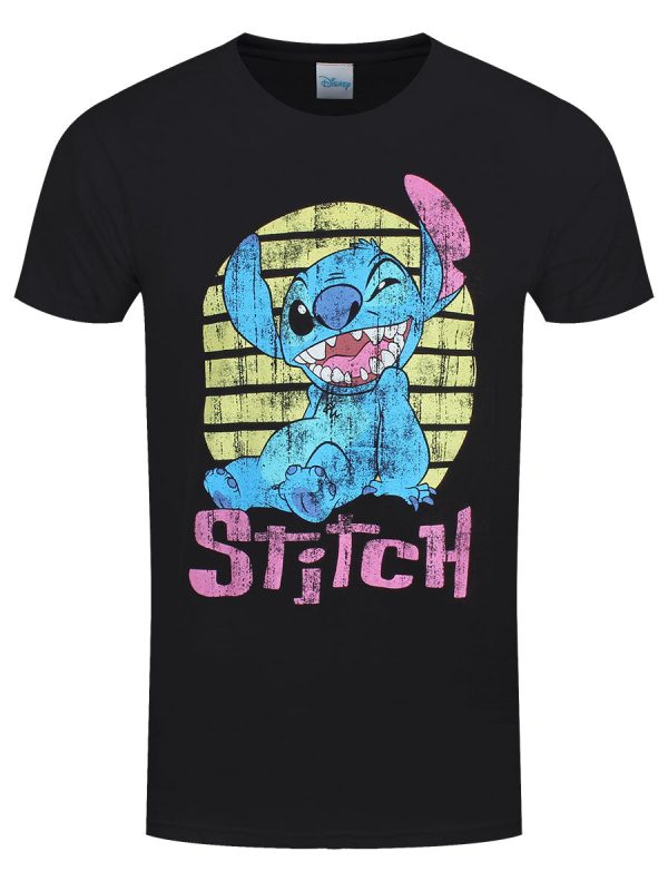 Lilo & Stitch Vintage Stitch Men’s Black T-Shirt