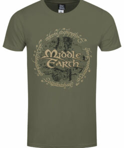 Lord Of The Rings Middle Earth Mens Green T Shirt 1