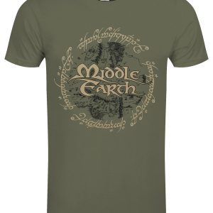 Lord Of The Rings Middle Earth Men’s Green T-Shirt