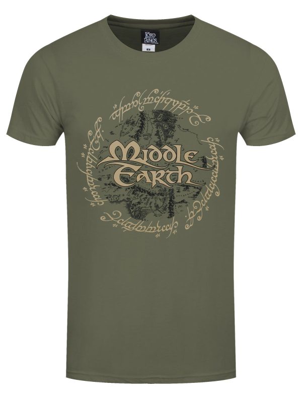Lord Of The Rings Middle Earth Men’s Green T-Shirt