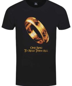 Lord Of The Rings One Ring To Rule Them All Mens Black T Shirt 1