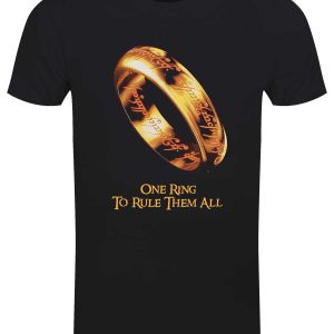 Lord Of The Rings One Ring To Rule Them All Mens Black T Shirt 1