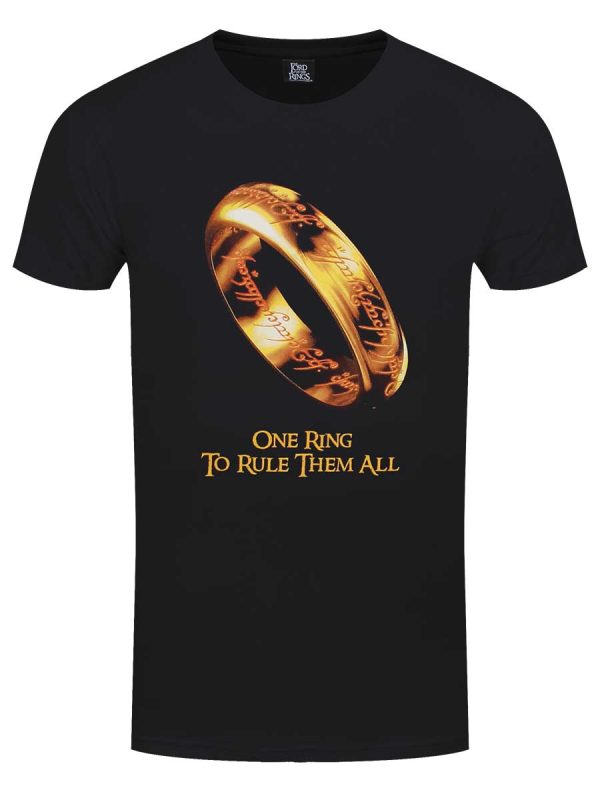 Lord Of The Rings One Ring To Rule Them All Men’s Black T-Shirt