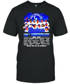 Los Angeles Dodgers 138th anniversary 1883 2021 thank you for the memories shirt 1