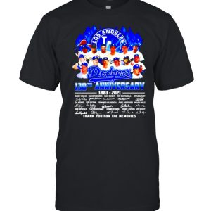 Los Angeles Dodgers 138th anniversary 1883 2021 thank you for the memories shirt