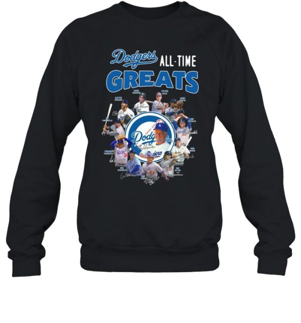 Los Angeles Dodgers all time greats signatures shirt