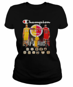 Los Angeles Lakers and Chicago Bulls champions Bryant and Jordan signatures shirt 1 Los Angeles Lakers and Chicago Bulls champions Bryant and Jordan signatures shirt 2