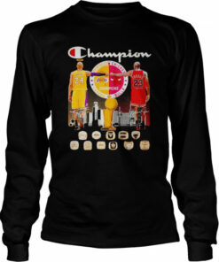 Los Angeles Lakers and Chicago Bulls champions Bryant and Jordan signatures shirt 2 Los Angeles Lakers and Chicago Bulls champions Bryant and Jordan signatures shirt 3