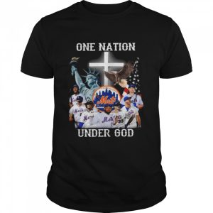 Los Angeles Mets one nation under god American flag signatures shirt 1