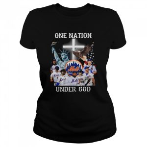 Los Angeles Mets one nation under god American flag signatures shirt 2