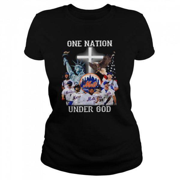 Los Angeles Mets one nation under god American flag signatures shirt