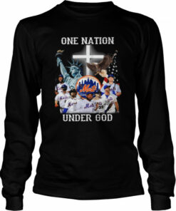 Los Angeles Mets one nation under god American flag signatures shirt 3