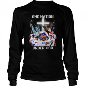 Los Angeles Mets one nation under god American flag signatures shirt 3