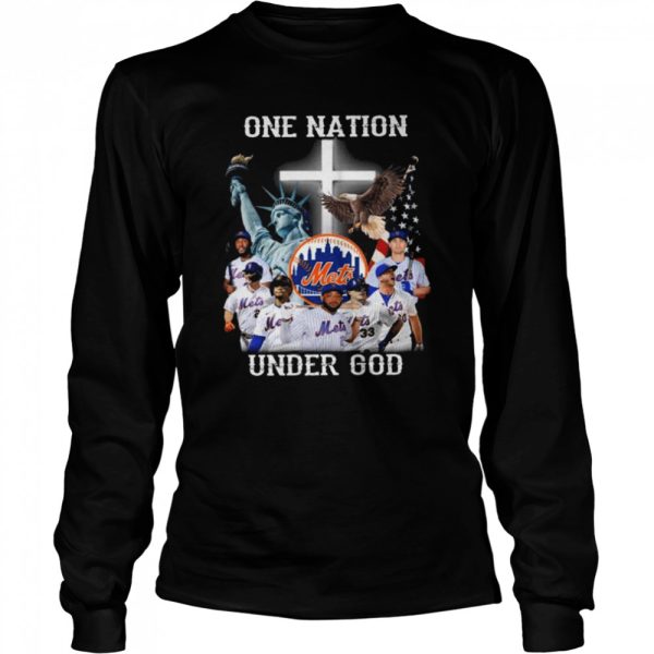 Los Angeles Mets one nation under god American flag signatures shirt