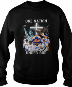 Los Angeles Mets one nation under god American flag signatures shirt 4