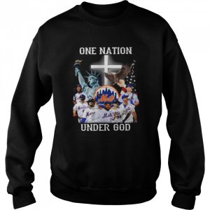 Los Angeles Mets one nation under god American flag signatures shirt 4