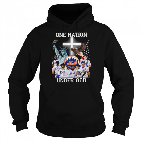 Los Angeles Mets one nation under god American flag signatures shirt