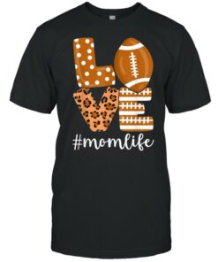 Love Football American Mom Life Player with Leopard shirt 1