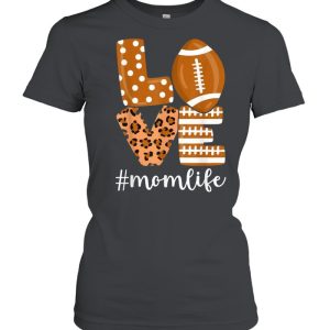 Love Football American Mom Life Player with Leopard shirt