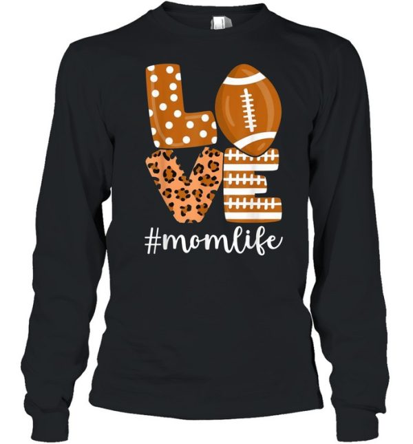 Love Football American Mom Life Player with Leopard shirt