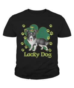 Lucky Dog Siberian Husky Shamrock St Patrick's Day Shirt 1