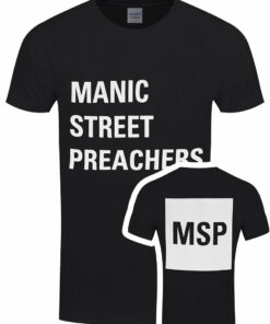 Manic Street Preachers Block Logo Mens Black T Shirt 1