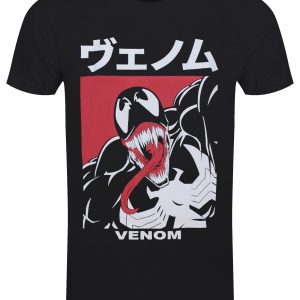 Marvel Comics Venom Japanese Mens Black T Shirt 1