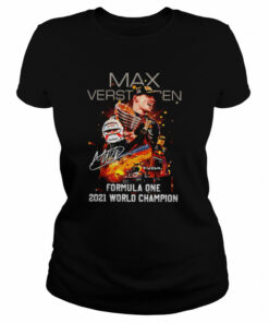 Max Verstappen Formula One 2021 World Champion Signature Shirt 2