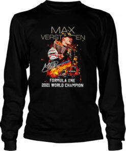 Max Verstappen Formula One 2021 World Champion Signature Shirt 3
