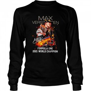 Max Verstappen Formula One 2021 World Champion Signature Shirt 3