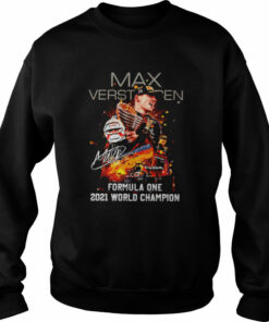 Max Verstappen Formula One 2021 World Champion Signature Shirt 4