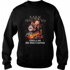 Max Verstappen Formula One 2021 World Champion Signature Shirt 4