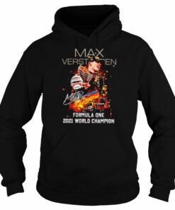 Max Verstappen Formula One 2021 World Champion Signature Shirt 5