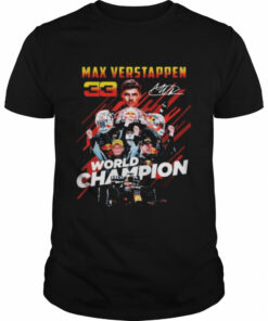 Max Verstappen World Champions 2021 F1 signature shirt 1