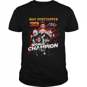 Max Verstappen World Champions 2021 F1 signature shirt