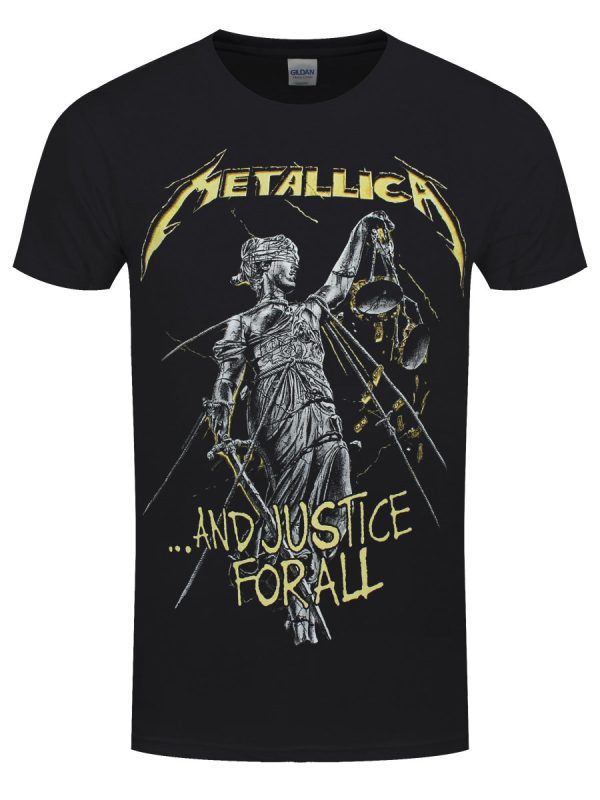 Metallica And Justice For All Tracks Men’s Black T-Shirt